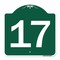 Signmission Designer Series Sign-Sign W/ Number 17, Green & White Aluminum Sign, 18" x 18", GW-1818-22905 A-DES-GW-1818-22905 - alternate 1